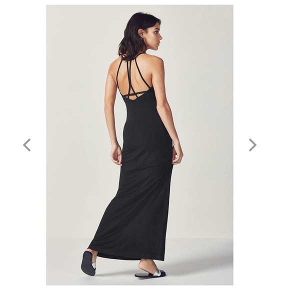black strappy maxi dress